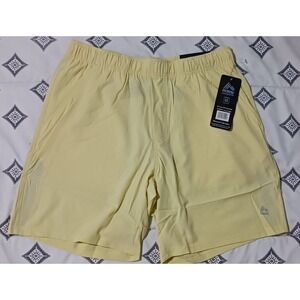 NWT RBX Active Men's Training Shorts YELLOW X-Dri Athletic Shorts 7" Size Medium